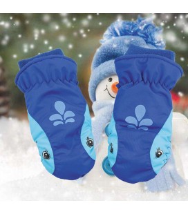 Рукавички дитячі сині з блакитним, розмір М