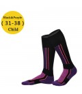 Шкарпетки дитячі, підліткові чорно-фіолетові, р. 31-38