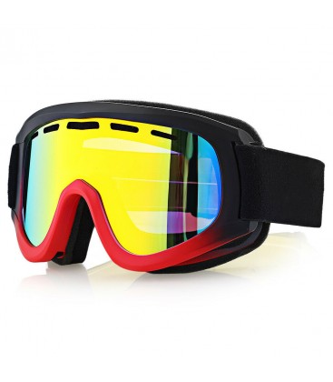 Маска лижна, сноубордична Bollfo чорно-червона, 2 лінзи