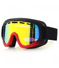 Маска лижна, сноубордична Bollfo чорно-червона, подвійна лінза