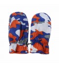 Рукавички дитячі помаранчево-біло-сині, 3-5 років