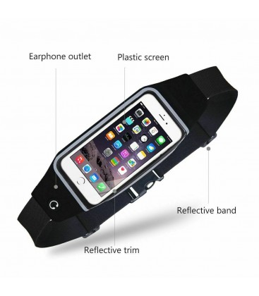 Сумка на пояс чорна, 5,5 дюймів